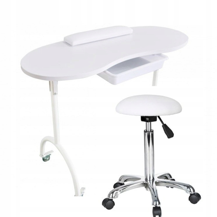 Set 2v1 Stolek na manikúru kosmetická stolička