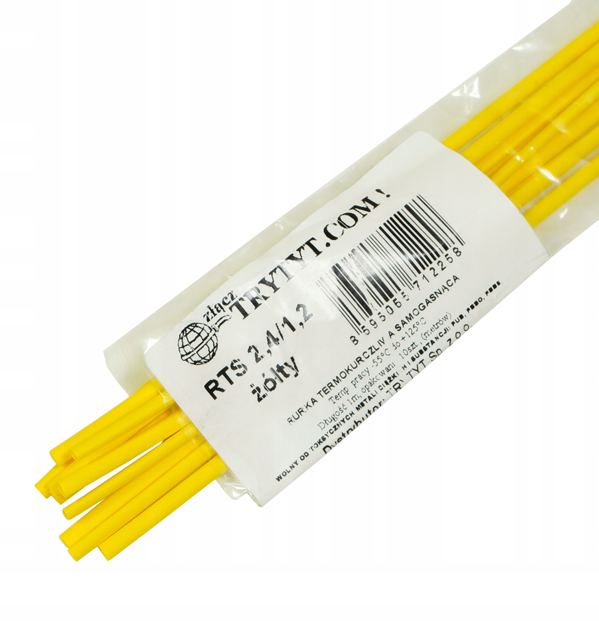 RURKA KOSZULKA TERMOKURCZLIWA 2,4 1,2 10szt żółty