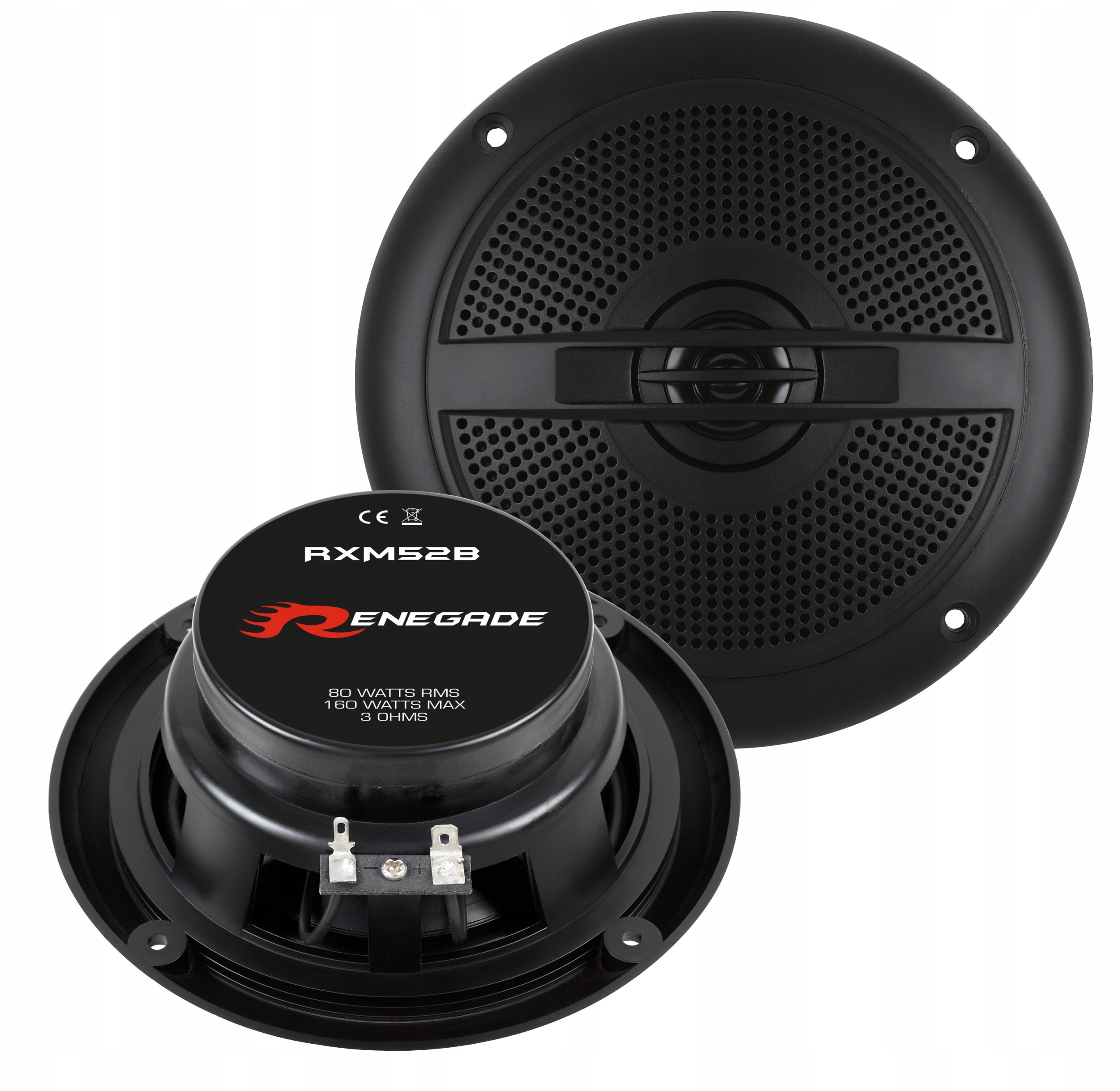 Voděodolné Marine reproduktory 130mm pro loď, jachtu černé Renegade RXM52B
