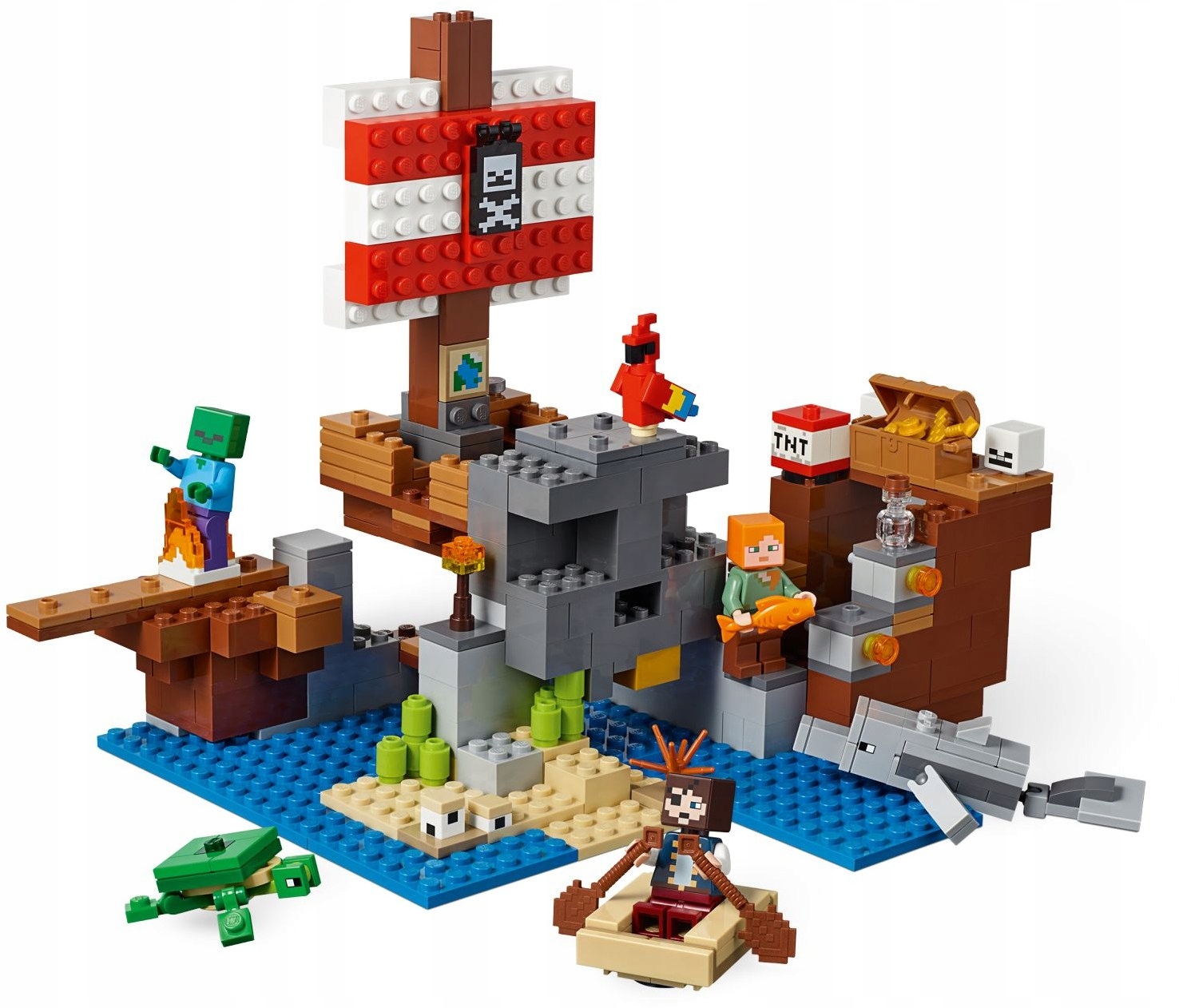 LEGO MINECRAFT Przygoda na statku pirackim 21152 Wiek dziecka 8 lat +