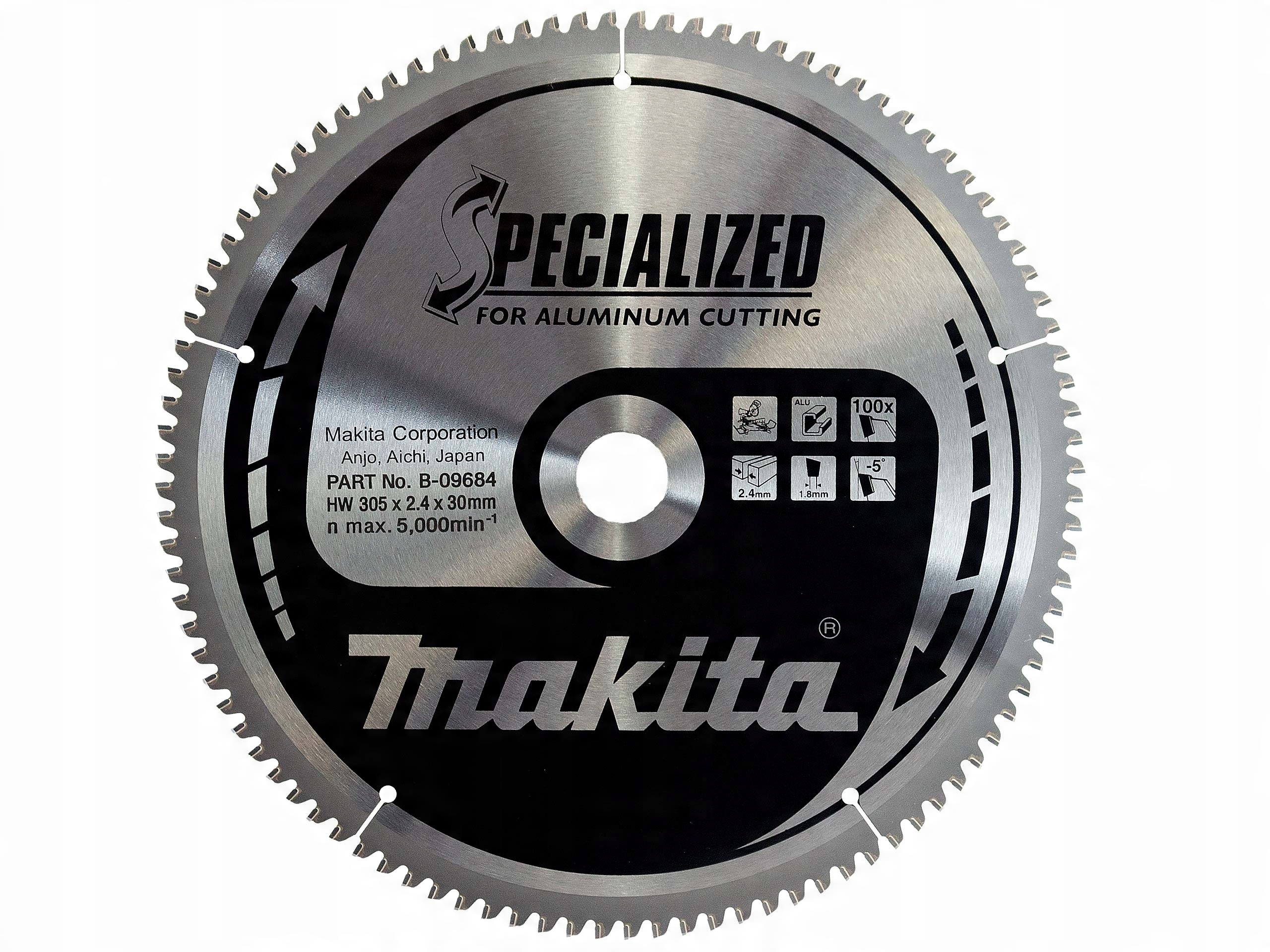 

Makita Tarcza B-09684 305mm 100Z Do Aluminium