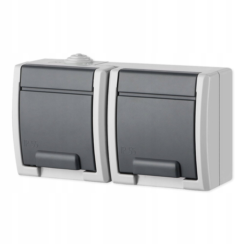 

Aquant Gniazdo Podwójne N/t IP55 1242-10 Szare