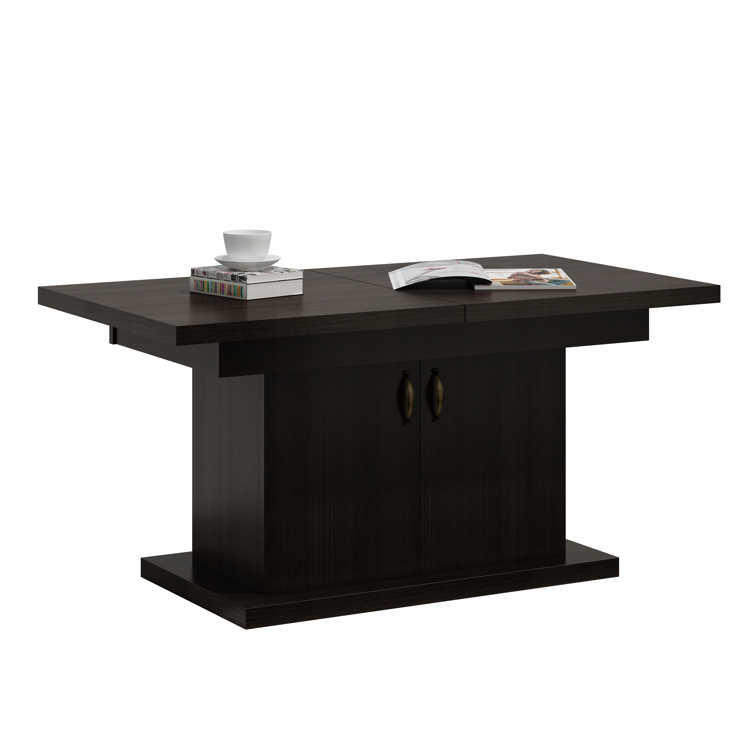 ŁAWA ROZKŁADANA PODNOSZONA Z BARKIEM BIAŁY MAT Szerokość mebla 68 cm