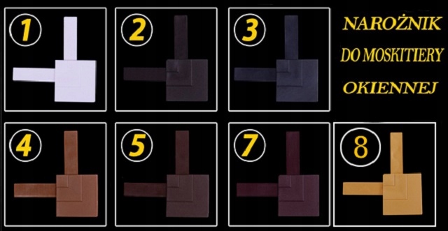 NAROŻNIK PCV DO MOSKITIERY RAMKOWEJ OKIENNEJ 6 KOL Rodzaj do okna