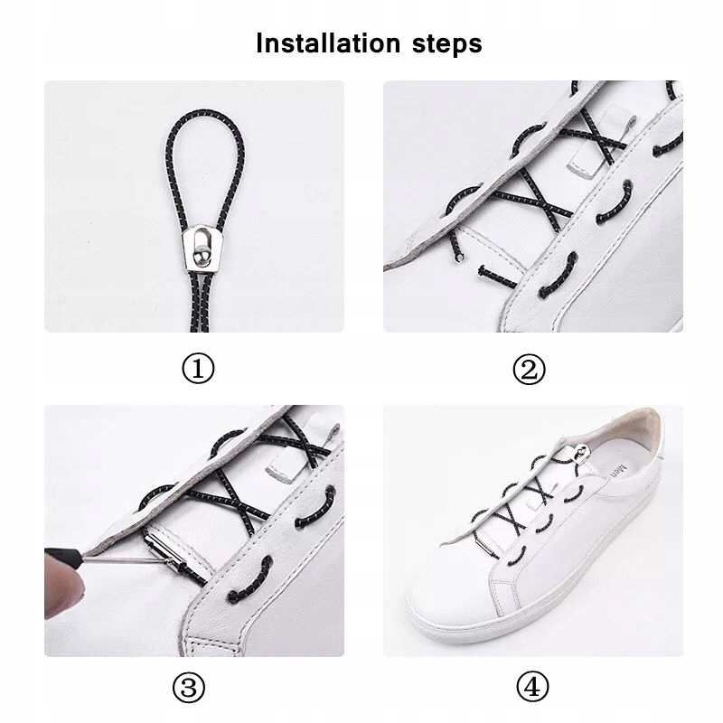 SZNUROWADŁA ELASTYCZNE ZE ŚCIĄGACZEM bez wiązania Rozmiar (new) 28