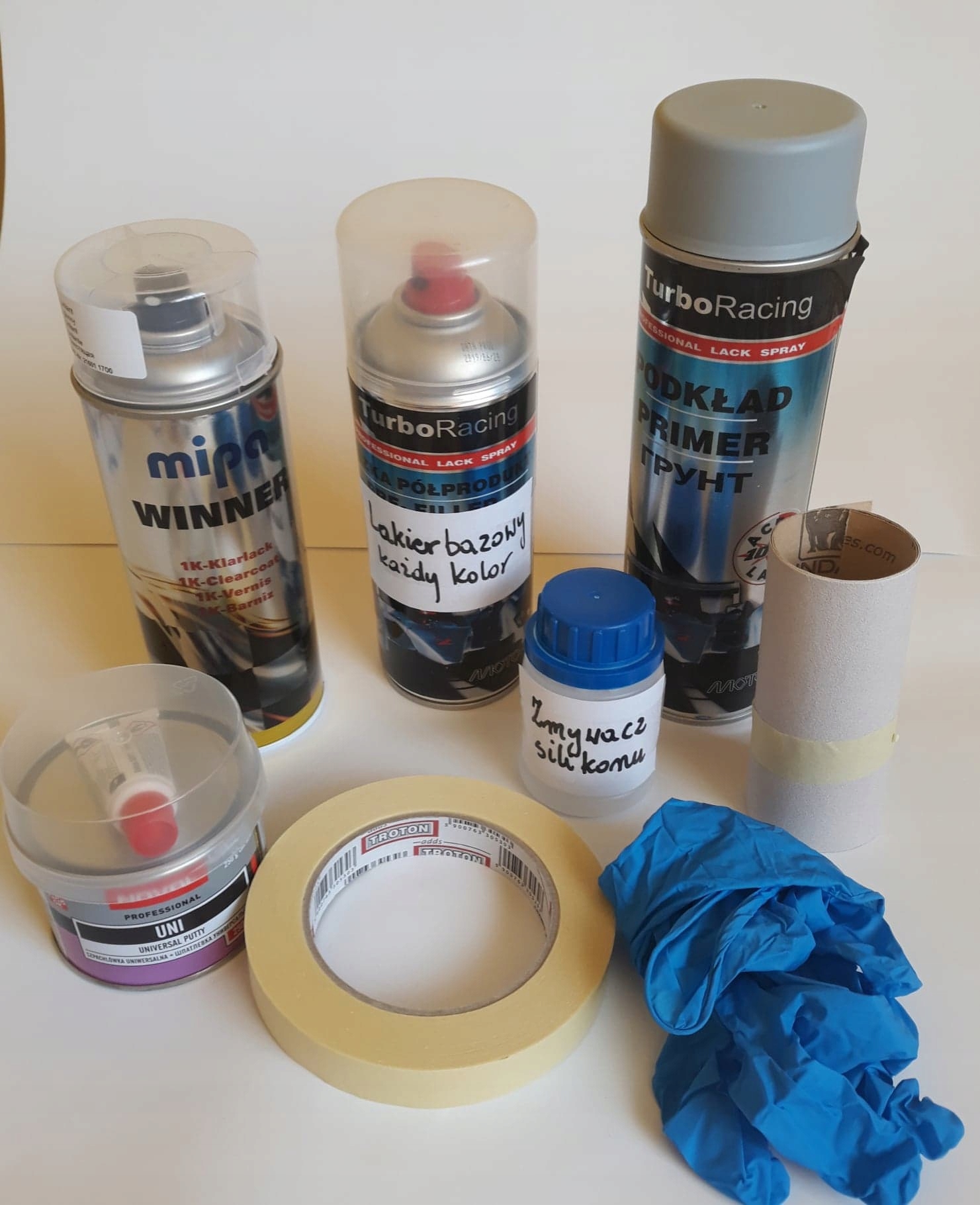 Lakier samochodowy w sprayu MEGA ZESTAW NAPRAWCZY