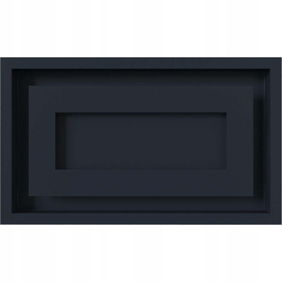 Ventilační mřížka do krbu Wind 22x37 grafitová