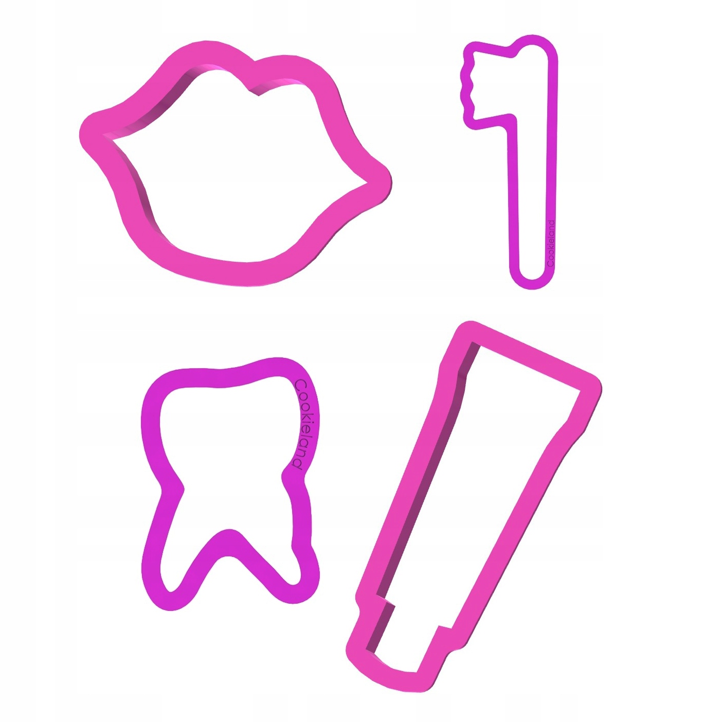 

Dentysta Stomatolog Zestaw Foremek Do Ciastek 4SZT