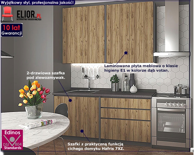 ZESTAW MEBLI KUCHENNYCH = INDUSTRIALNY STYL SZAFKI Marka Elior