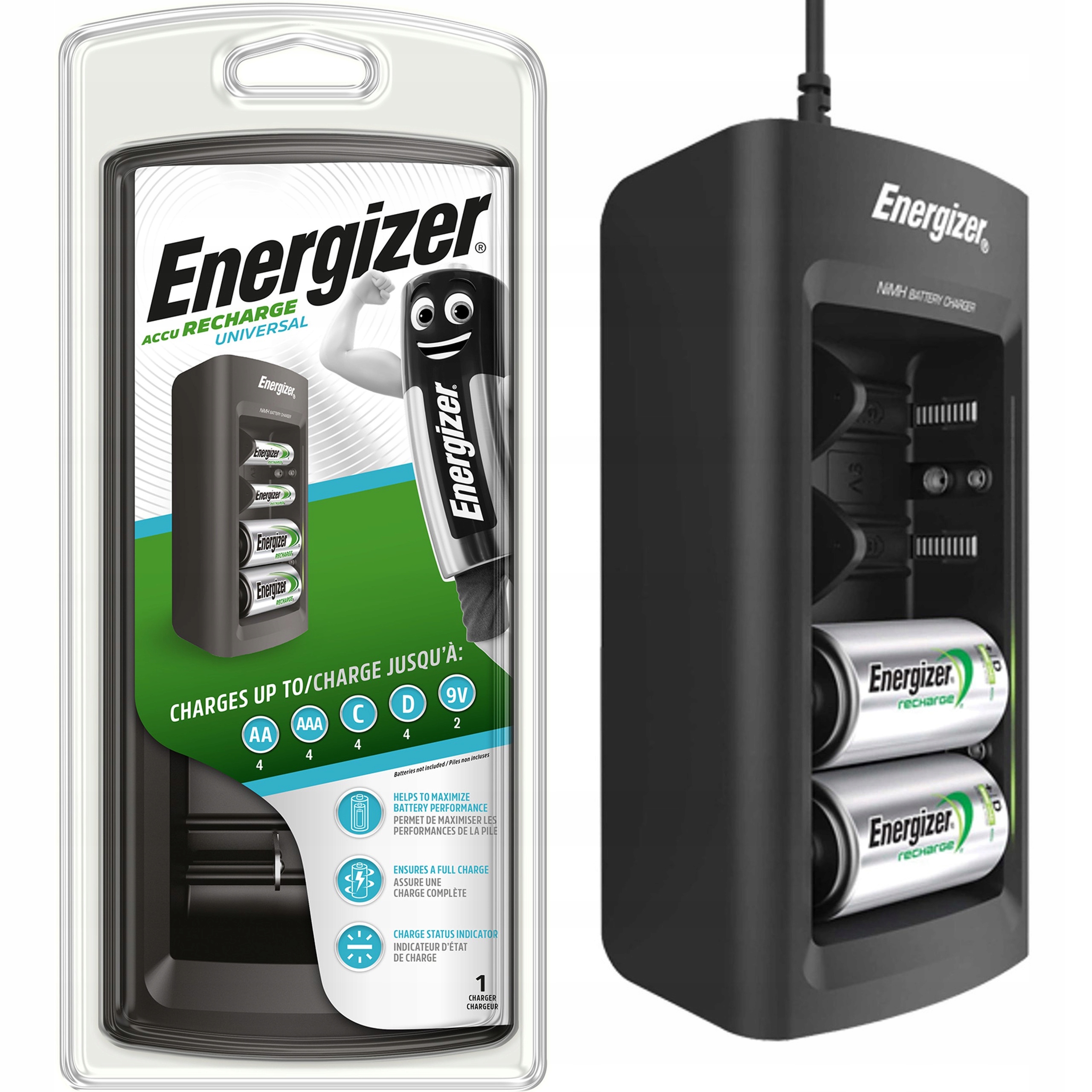 

Ładowarka Energizer Akumulatorków R3 R6 R14 R20 9V