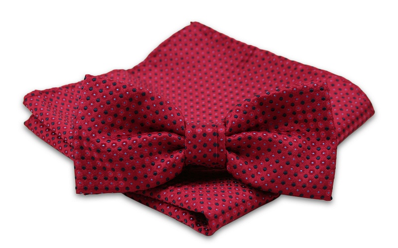 

Czerwona Mucha z Poszetką Alties w Kropki, Groszki