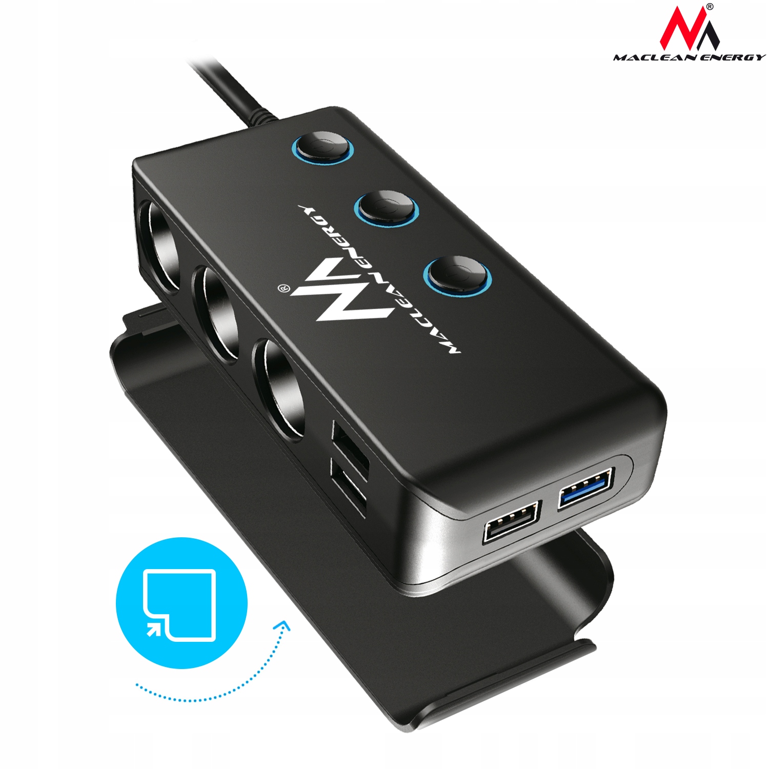 ROZDZIELACZ GNIAZDA ZAPALNICZKI 12 24V 4xUSB PD QC Manufacturer Maclean