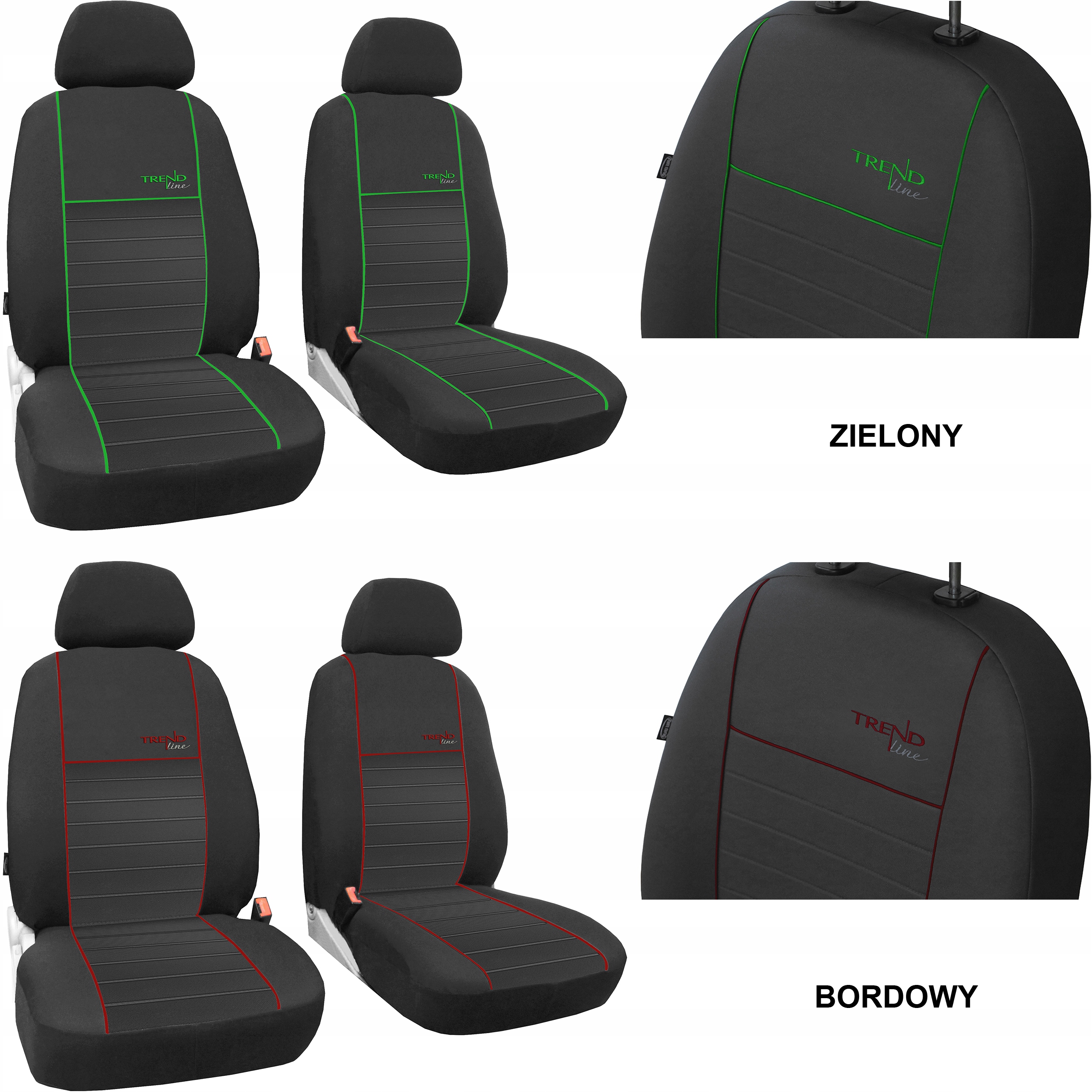 POKROWCE MIAROWE NA FOTELE BMW Z4 E85 Cabrio 1+1 Kolor popielaty
