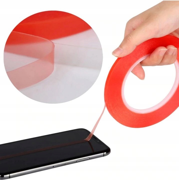 KLEJ MOCNA TAŚMA DWUSTRONNA MONTAŻOWA 6mm 1 METR Pasuje do modelu TAŚMA DWUSTRONNA