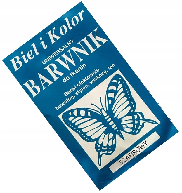

Barwnik do Tkanin Bawełny Stylonu Lnu Szafirowy