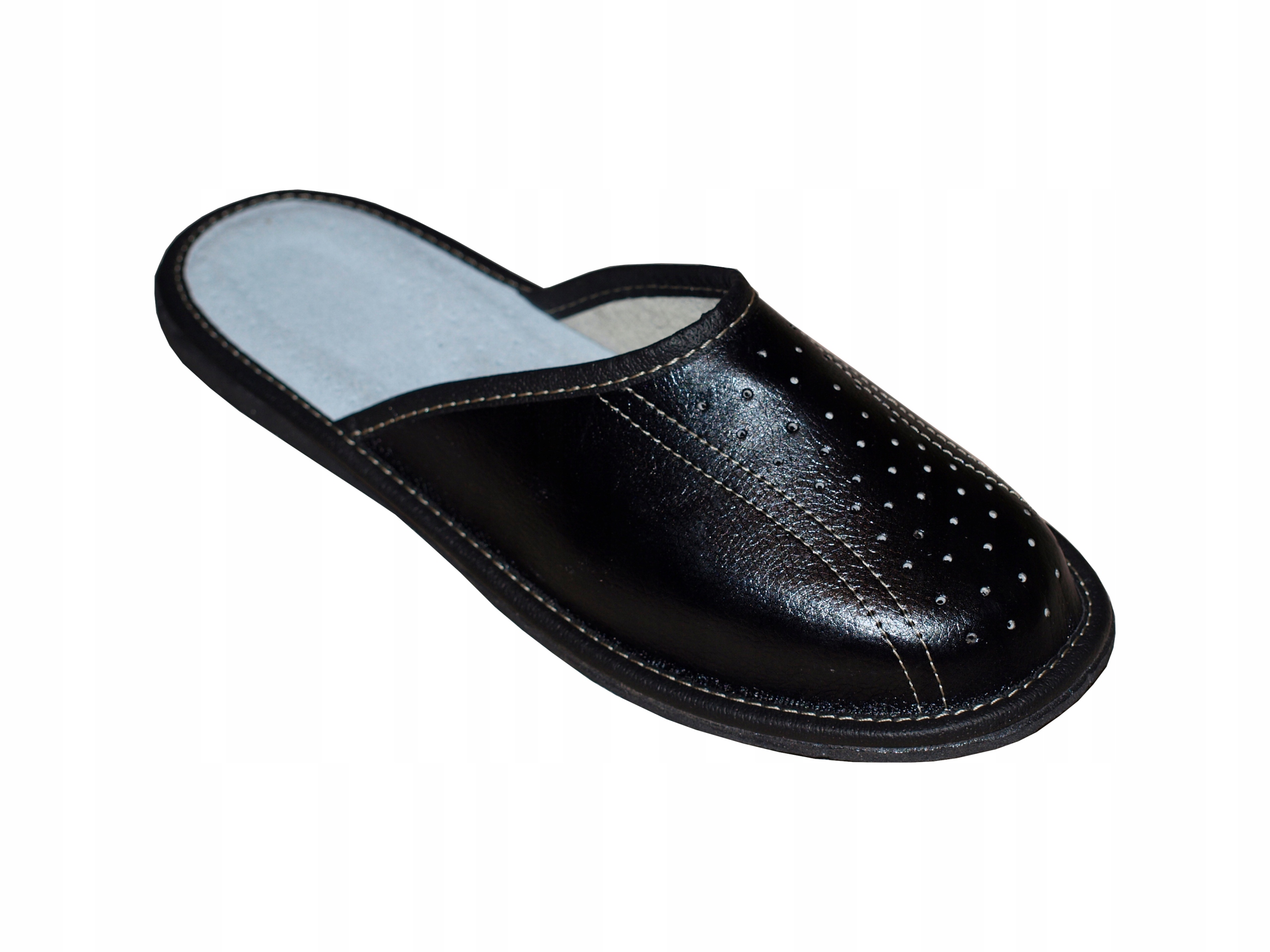 Pantofle męskie skórzane