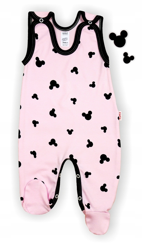 ŚPIOCHY śpioszki ROZPINANE MYSZKA BIEL 62 KLEKLE Marka KLEKLE