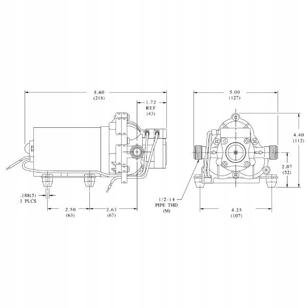 Pompa ciśnieniowa do wody, paliwa 24V, 11,3 l/min, Marka inny