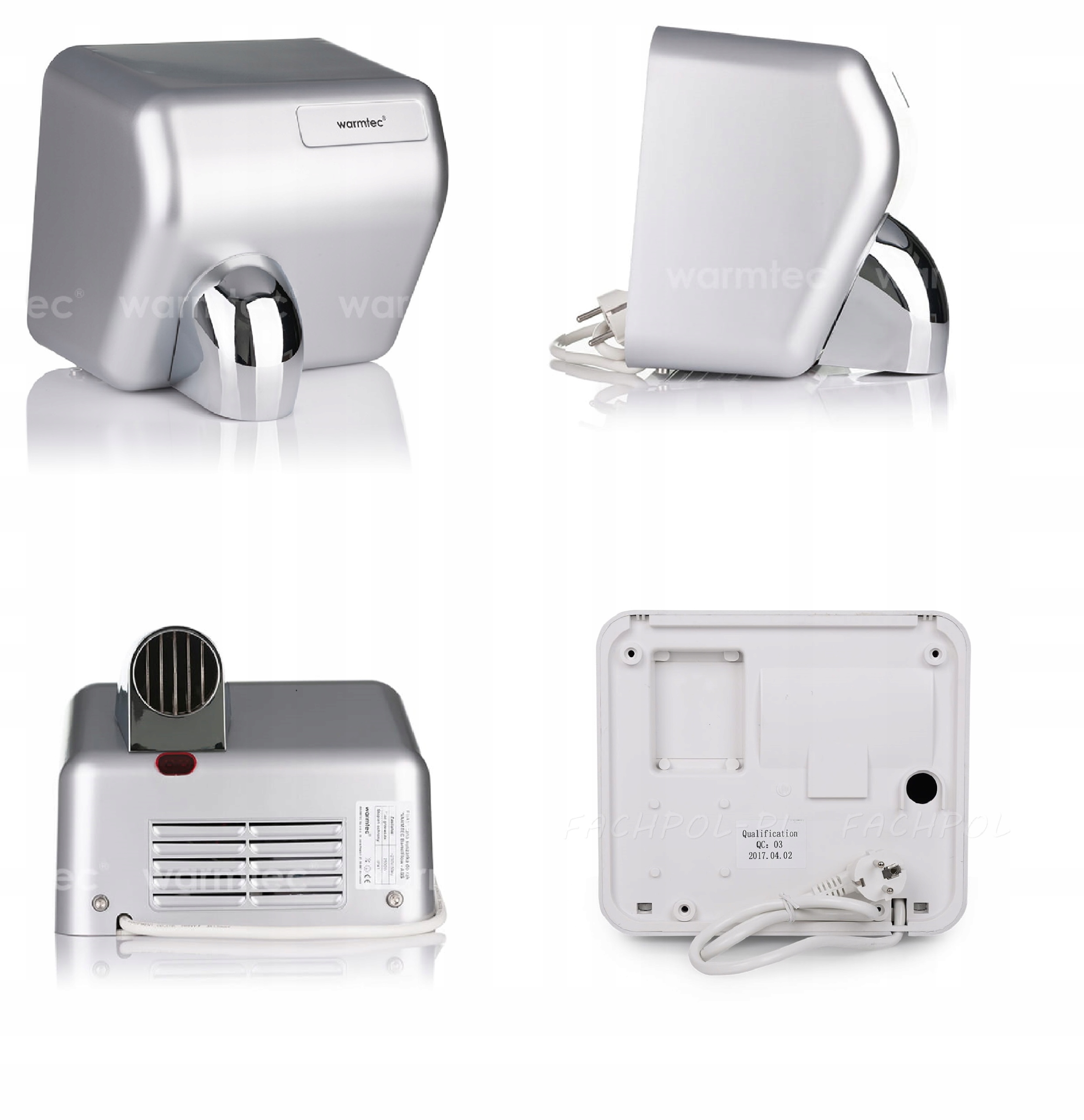 

Suszarka do rąk Warmtec BarrelFlow Abs srebrna