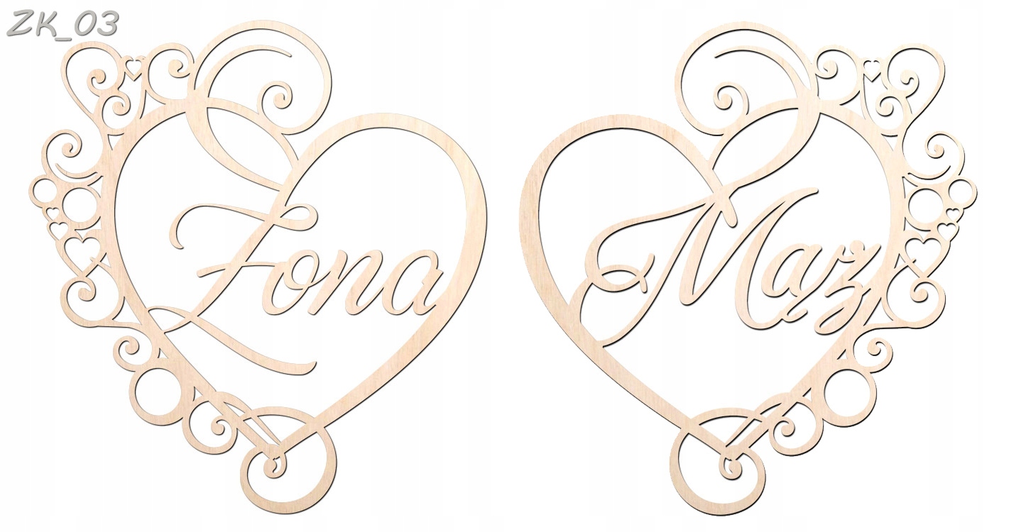 Koło Mąż Żona wianek na ściankę Wesele Ślub Kod producenta K40