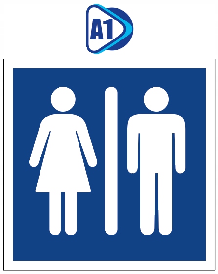 TOALETA DAMSKA MĘSKA PCV TABLICZKA PIKTOGRAM WC tablica zadruk UV WR_A1 Kod producenta WR_A1_10x10