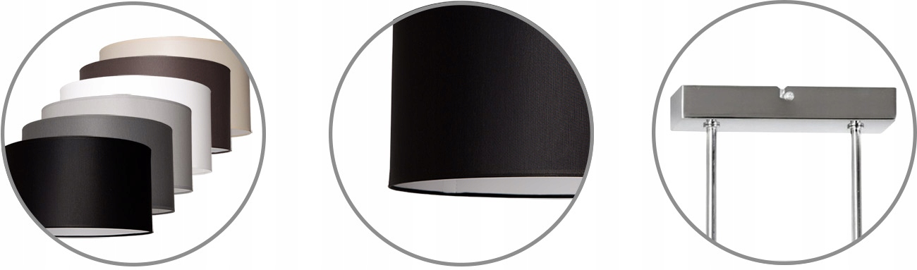 LAMPA WISZĄCA NOWOCZESNA ABAŻUR MATERIAŁ CHROM LED Marka Light-Home