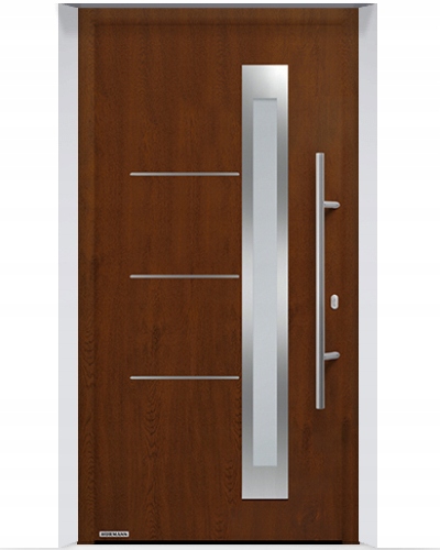 DRZWI ZEWNĘTRZNE STALOWE ALUMINIOWE HORMANN Kolor wykończenia białe ciemne drewno jasne drewno szare