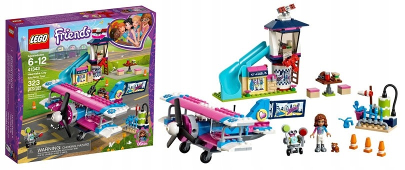 LEGO Friends 41343 Lot Samolot Lotnisko Mia LOT SAMOLOTEM NAD HEARTLAKE
