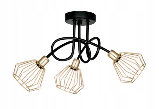 

Lampa Sufitowa,żyrandol Diament Złoty Markos 112KD