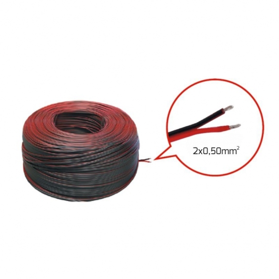 

Przewód dwużyłowy do taśm led 2 x 0,50 mm 1m