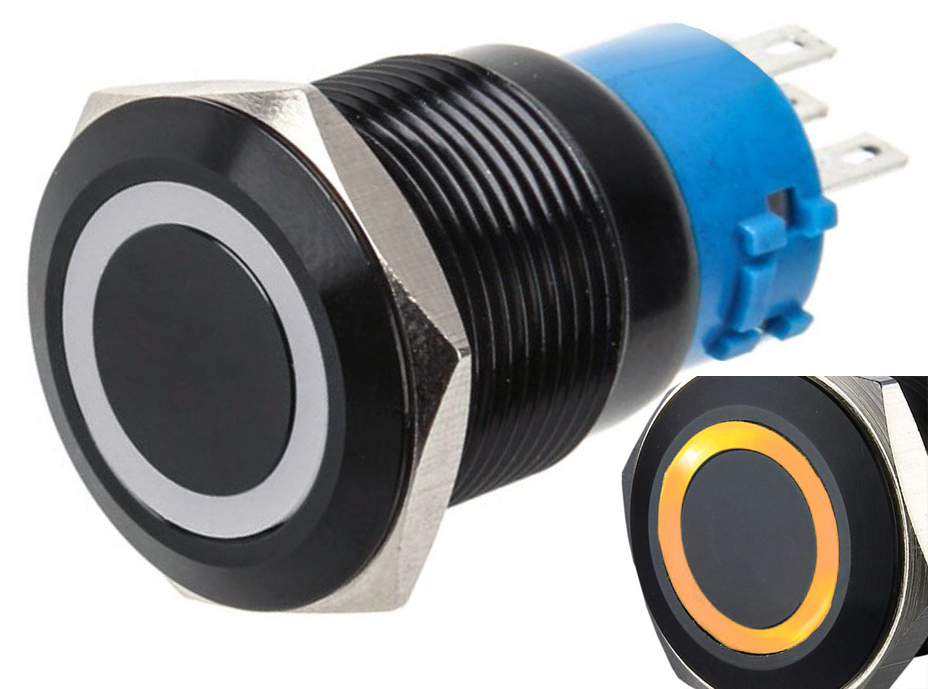 

Przycisk Wandaloodporny 19mm Chwilowy 3A/250V Bp