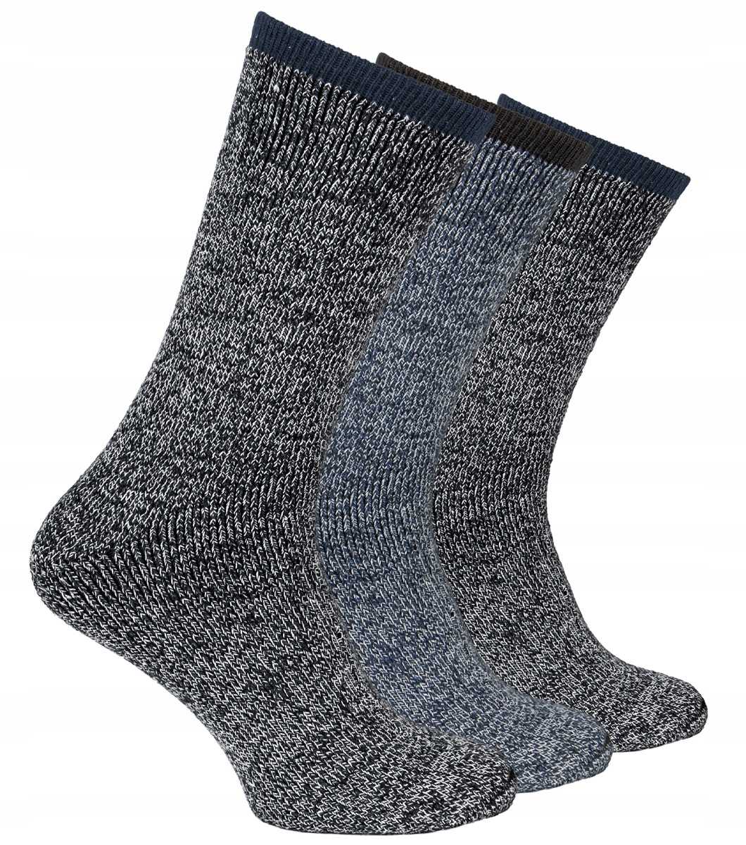 

3 Ciepłe Skarpety Męskie Wełniane Zima DW001 42-46