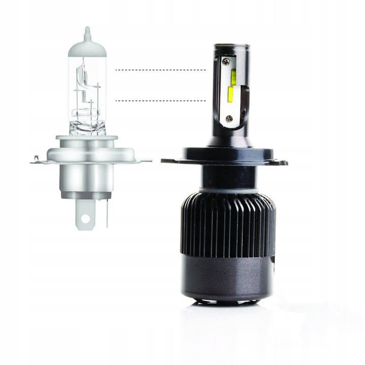 Zarowka H4 LED motocykl skuter 6000K 5000lm mocna Type H4 P43t