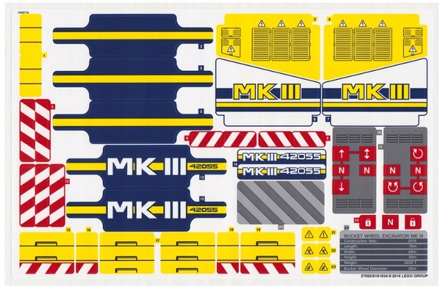 4You LEGO -Technic 42055 NAKLEJKA KOPARKA GÓRNICZA