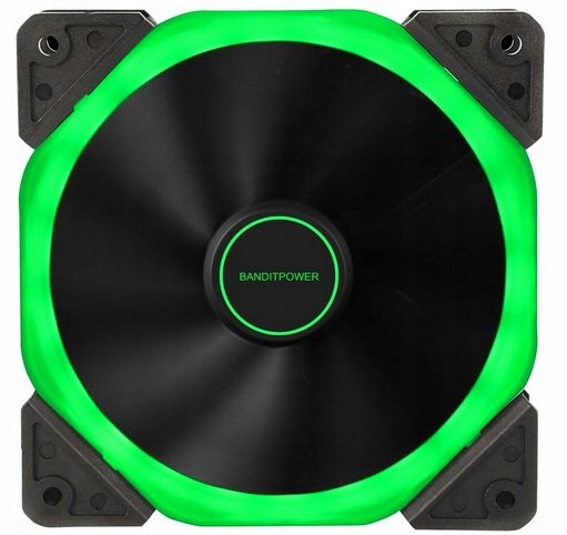 

Wentylator Led Ring Green, Wtyczka molex + 3 pin