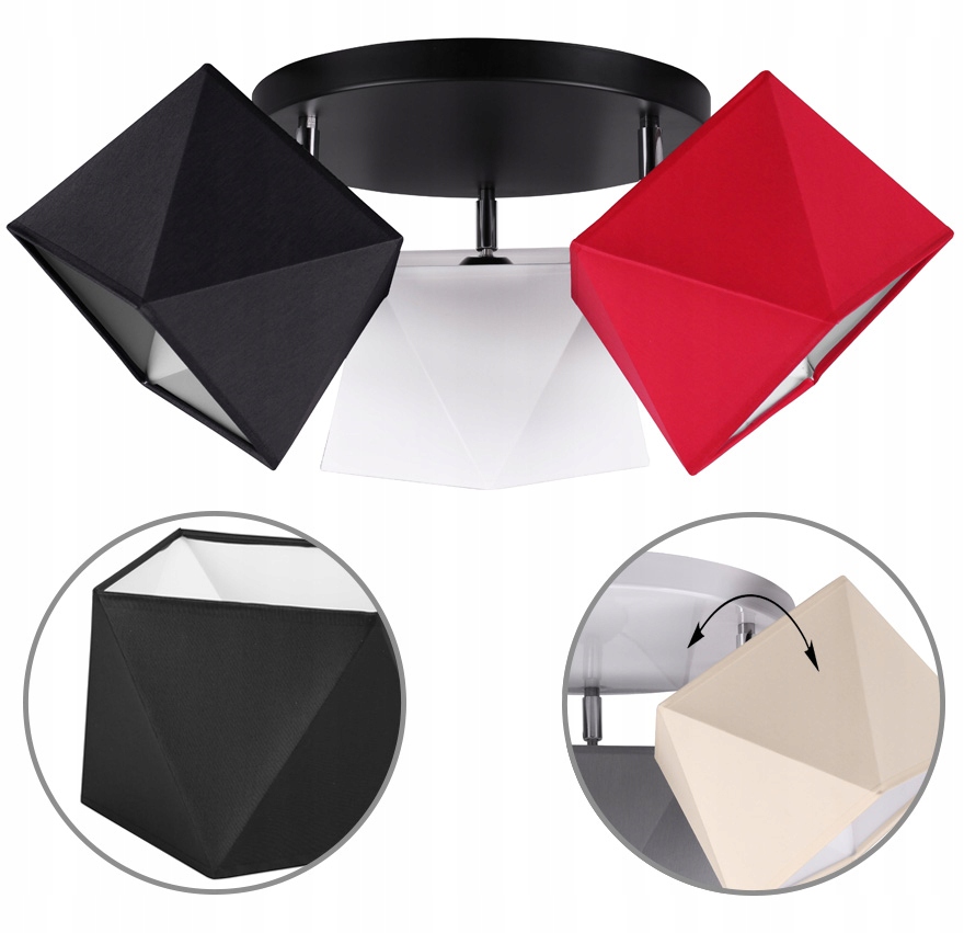 LAMPA WISZĄCA SUFITOWA PLAFON ŻYRANDOL DIAMENT LED Zasilanie sieciowe