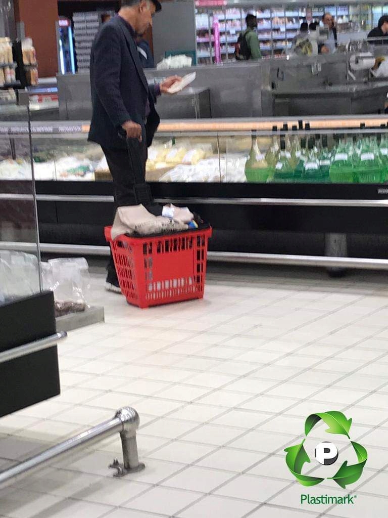 KOSZYK SKLEPOWY NA KÓŁKACH Z RĄCZKĄ - Grafitowy Rodzaj wózka sklepowy