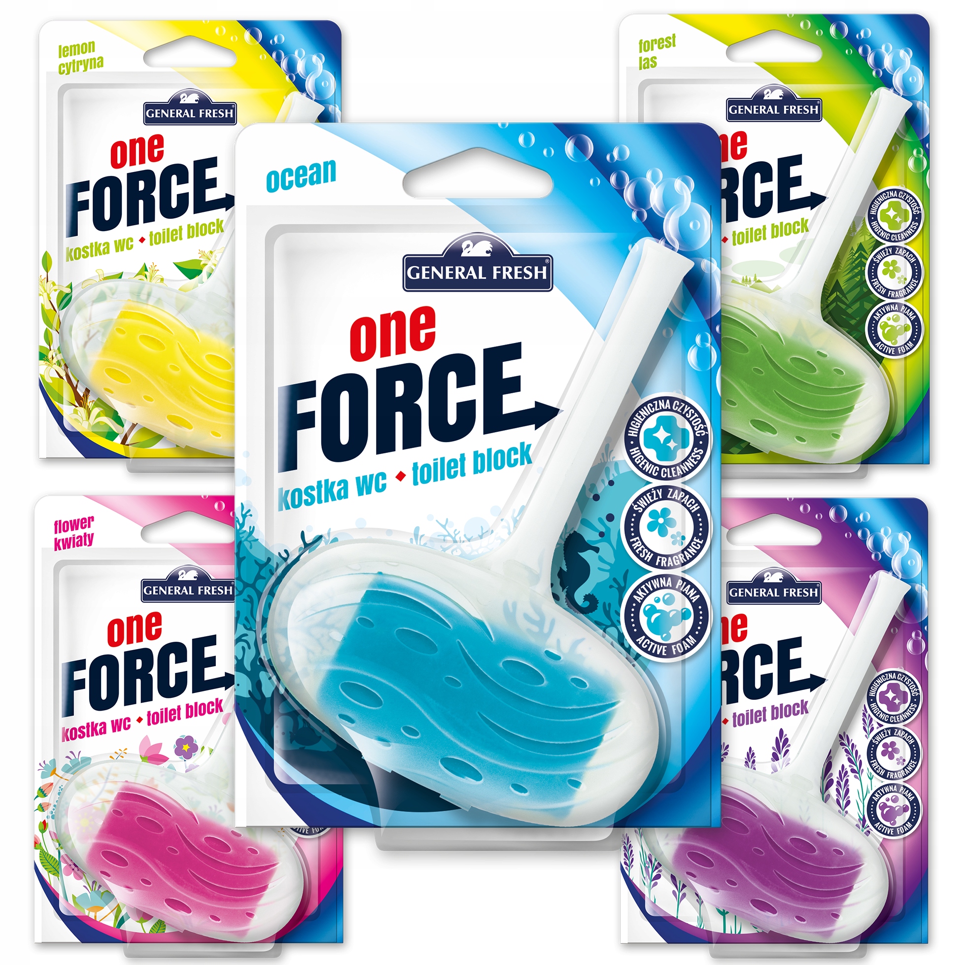 

General Fresh kostka Wc One-Force MIX x5