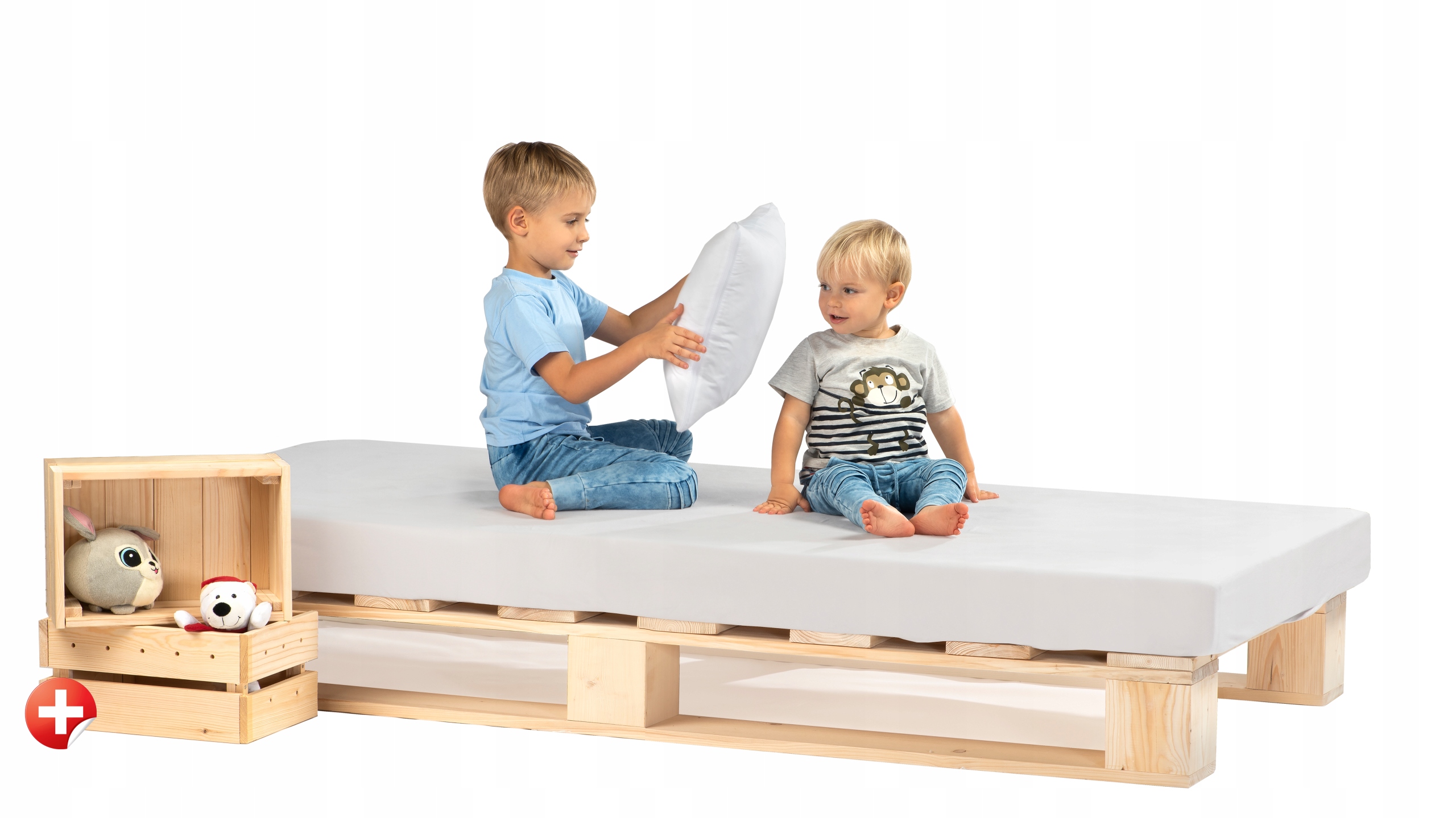 Łóżko z palet meble paletowe naturalne 100 x 200 (M1_100x200_N)