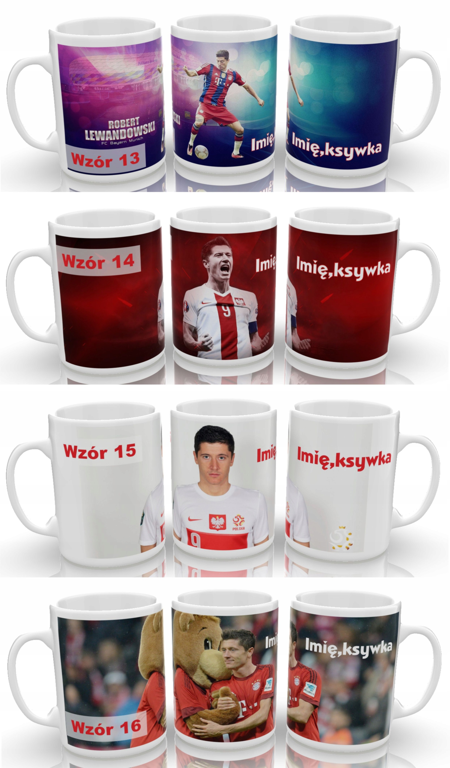 KUBEK ROBERT LEWANDOWSKI+IMIĘ na Prezent Pojemność 330 ml