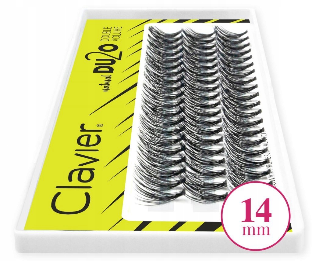 KĘPKI RZĘSY CLAVIER DU2O DOUBLE VOLUME 14 mm Kod producenta 00