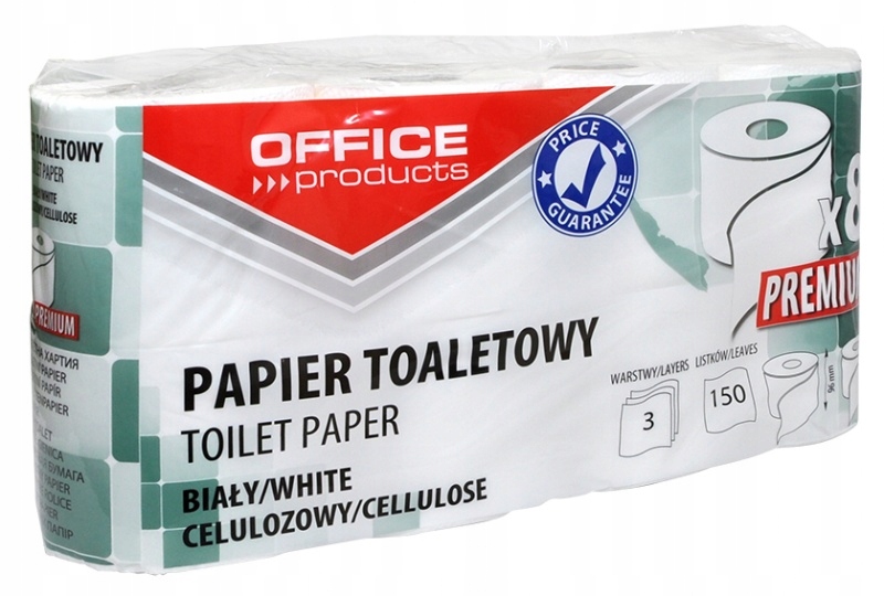 

Papier toalet Office Products 3-warsw 150li 8x15m