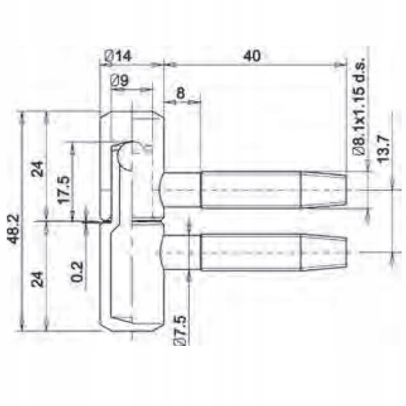 ZAWIAS DO DRZWI I OKIEN WKRĘCANY (ZESTAW) Rodzaj zawias
