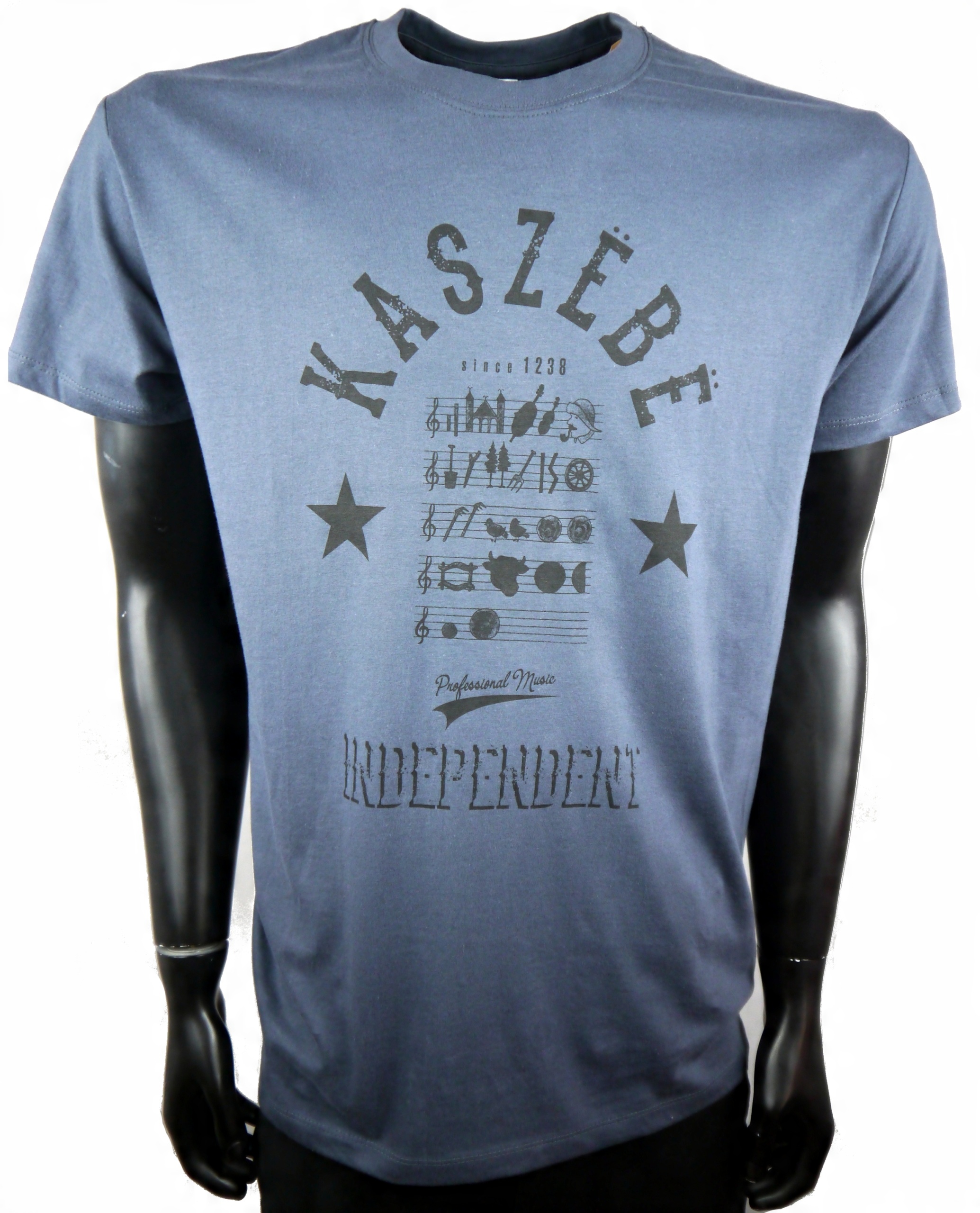 

T-shirt Męski Koszulka Szara Kaszubskie Nuty 3XL