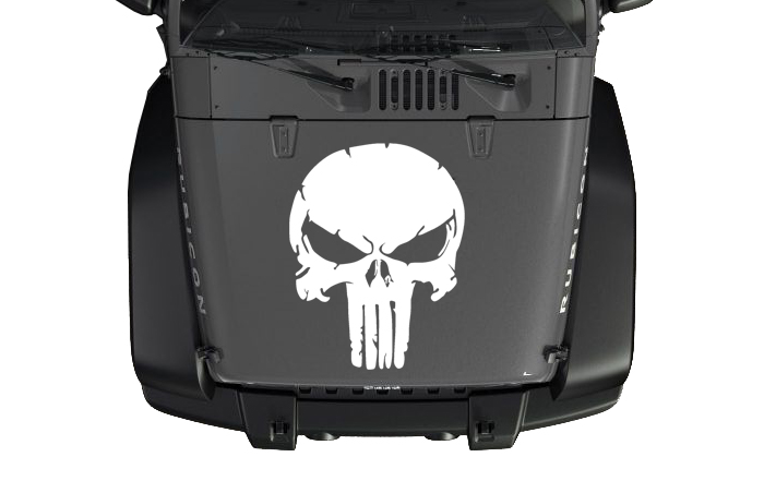 

Naklejka Na Maskę Jeep Punisher 56x43 cm biała