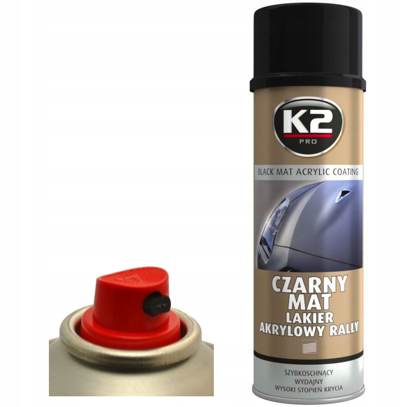 

K2 Lakier Czarny Mat Akrylowy Szybkoschnący 500 ML