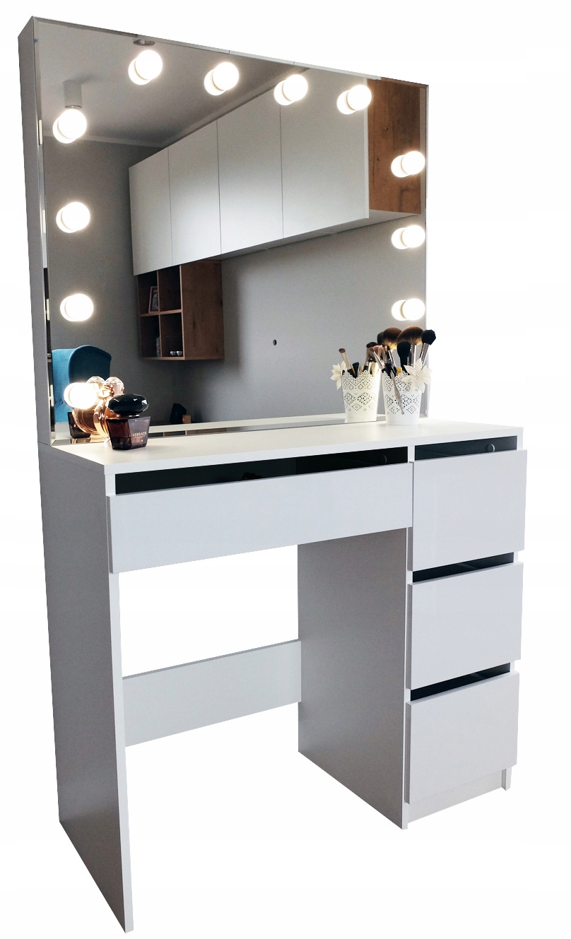 TOALETKA DO MAKIJAŻU WIZAŻU Z OŚWIETLENIEM LUSTRO