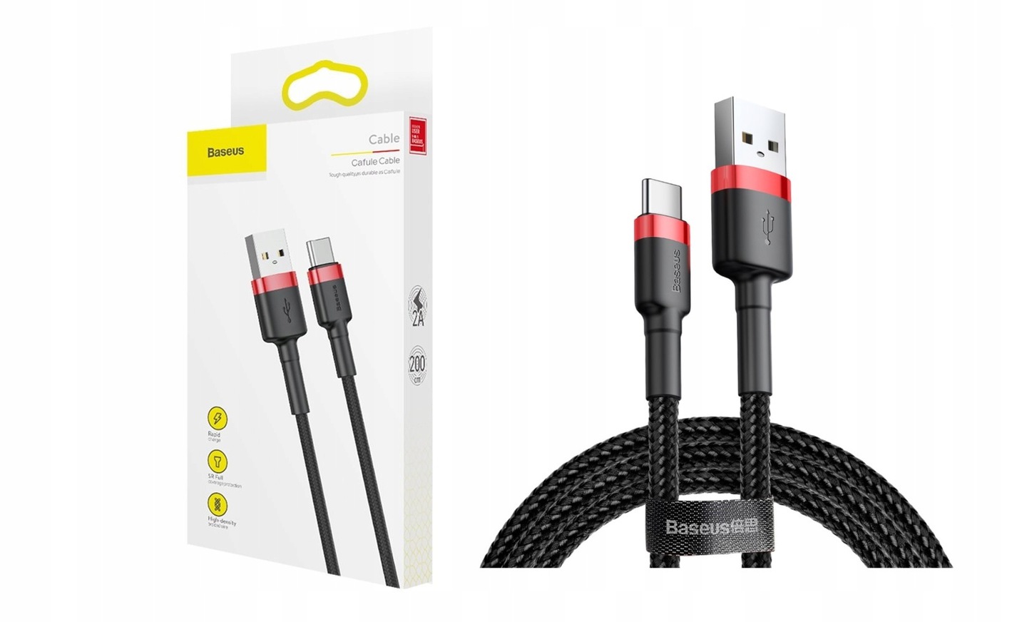 

Oryginalny Baseus Kabel Typ-c Usb-c Qc 3.0 3A 50cm