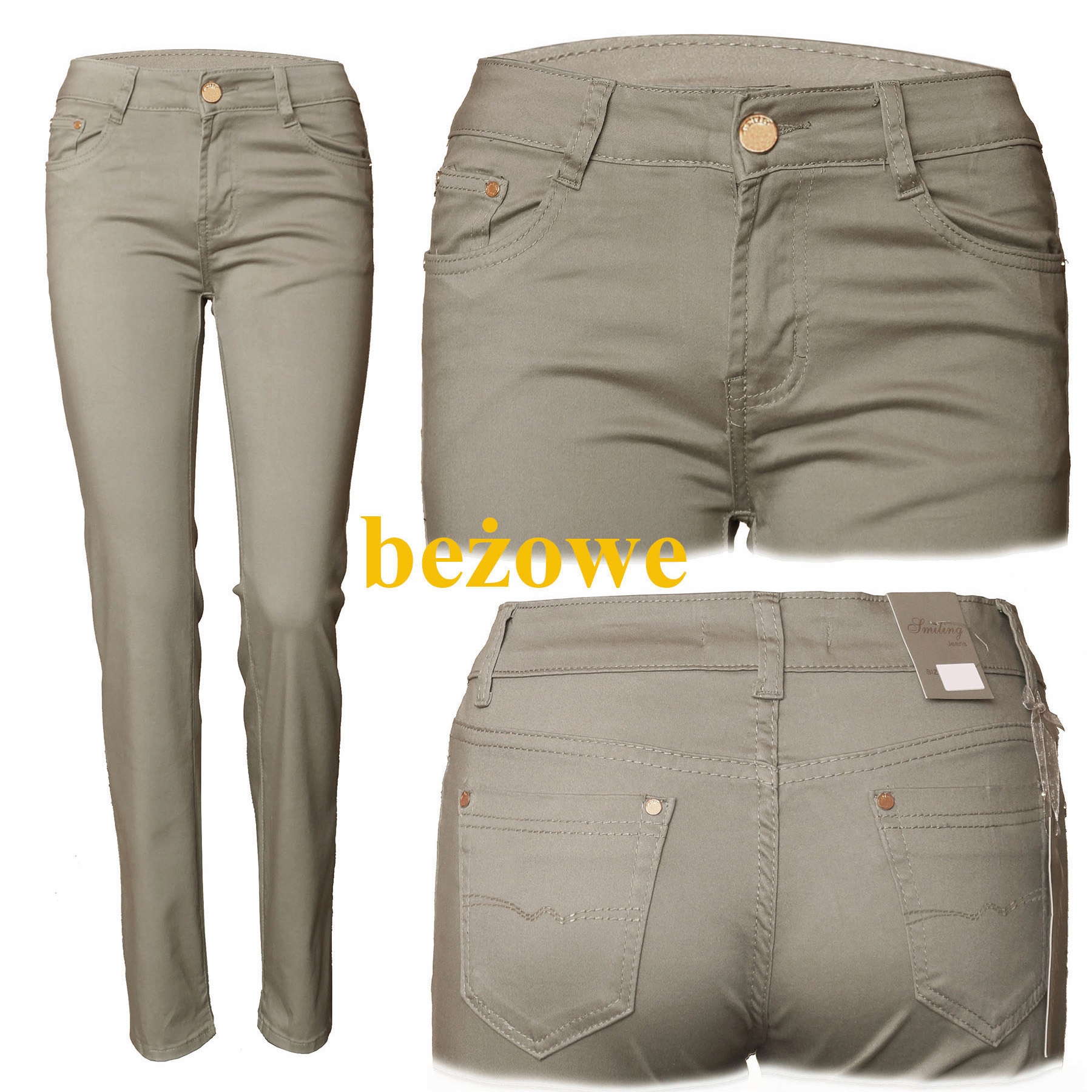

Super Jeansy Spodnie wyższy stan Kolory 6XL 52