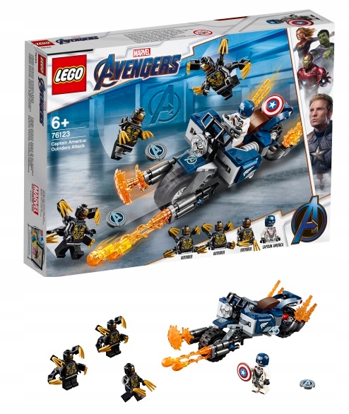 Lego 76123 Heroes Kapitán Amerika: útok Outr